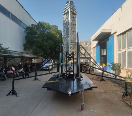 15m cell on wheels porable tower telescopic telecom tower